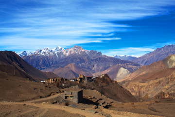 Jarkot village in Annapurna conservation area, Nepal