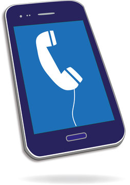 Smartphone mit Telefonsymbol, Vektor