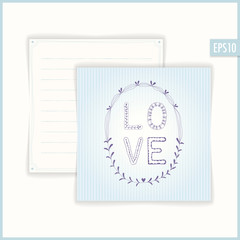 Vector Love Card