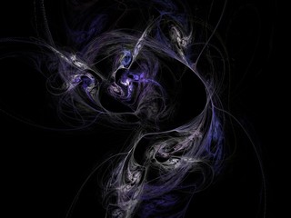 Violet ink abstract fractal effect light background
