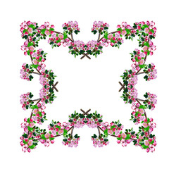 frame of flowers