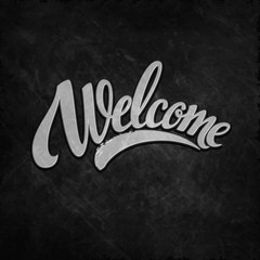 Welcome lettering. Vector illustration