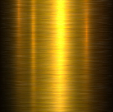 Metal Background, Gold Brushed Metallic Texture Plate.