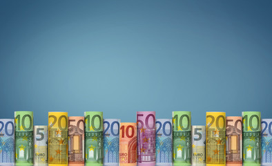 Euro  Banknoten / leerer Hintergrund