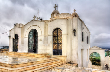 Saint George's chapel on top of Mount Lycabettus in Athens