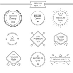 Premium quality line labels set
