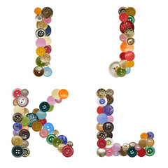 Alphabet of buttons