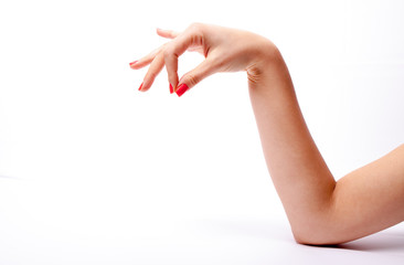 Woman hand holding items