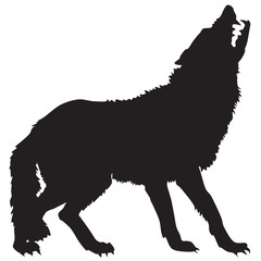 silhouette of a wolf
