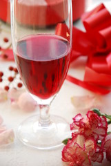 sparkling wine with gift