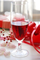 sparkling wine with gift