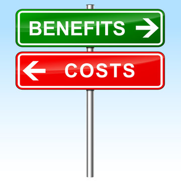benefits and costs signs