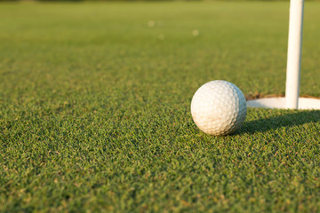 golf ball on lip of cup