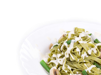 Pasta with pesto sauce