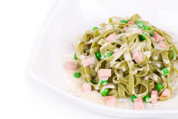 Pasta with pesto sauce