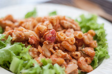 Maccaroni with fresh vegetable