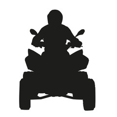 ATV rider. Vector silhouette © michalsanca