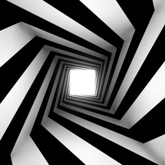 Obrazy na Plexi  czarno-biała kwadratowa spirala