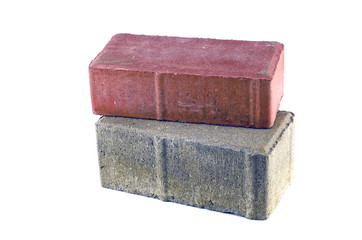 two decorative brick isolated on white