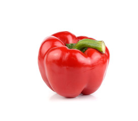 red bell pepper isolated on white background
