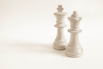 King and Queen from white set (chess)