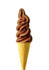Chocolate flavor ice cream cone 5