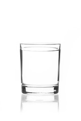 glass  stands on the spot