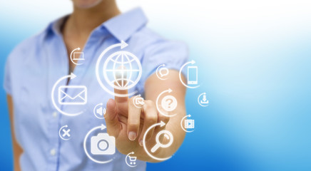 Businesswoman solution concept