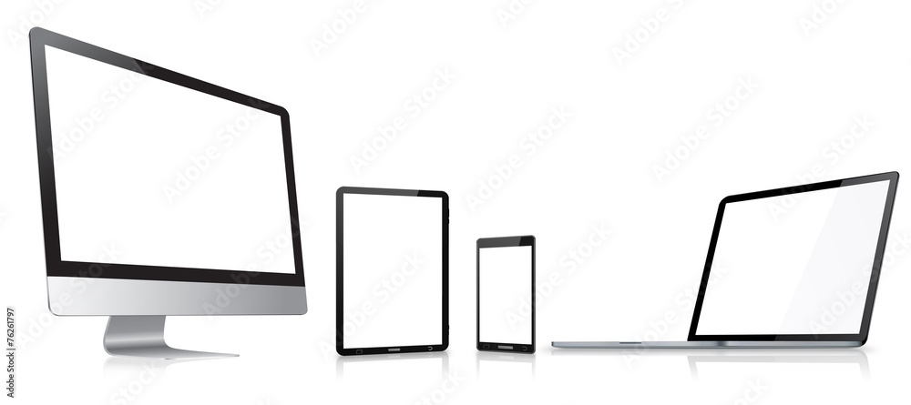 Poster modern digital tech device collection