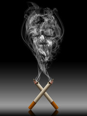 Smoking kills concept