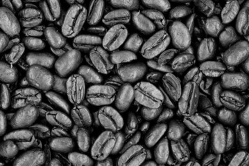 Fresh Roasted Coffee Beans - Black and White