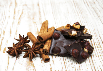 Dark  chocolate with nuts