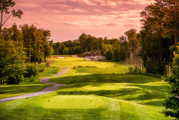 Golf Course at Sunset - 76262753