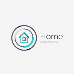 Thin line neat design logo, home idea