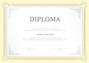 certificate, Diploma of completion, vector design template