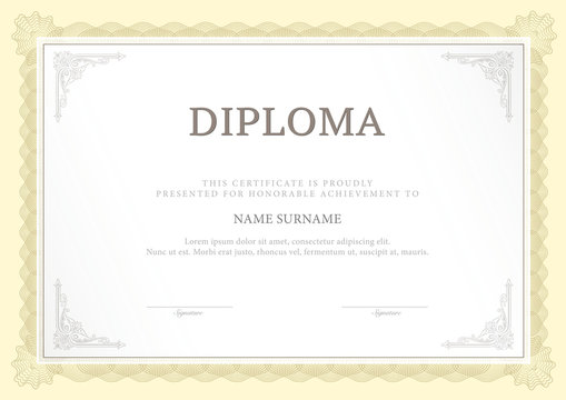 certificate, Diploma of completion, vector design template