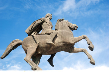 Statue of Alexander the Great at Thessaloniki city in Greece
