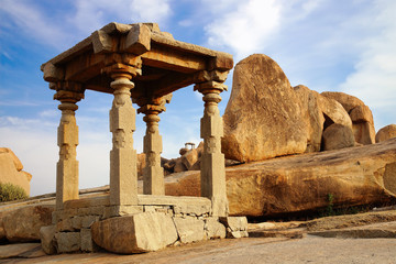 Ancient ruins of Temple. Hampi, India.