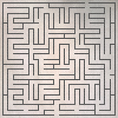 Black square maze-mosaic (22x22)