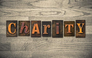 Charity Wooden Letterpress Concept
