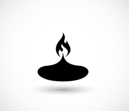 India candle icon vector