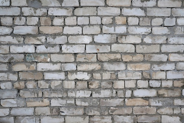 Стена из белых кирпичей