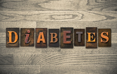 Diabetes Wooden Letterpress Concept