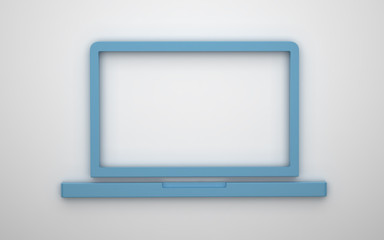 Laptop icon 3d