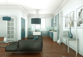 moderne Wohung Interieur Design