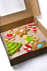 Caja de galletas navideñas