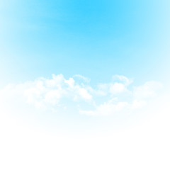 Blue sky and clouds abstract illustration