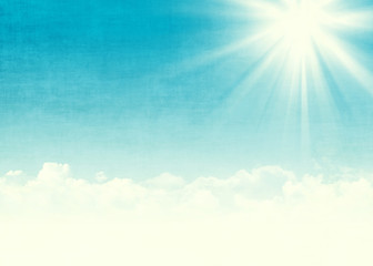 Fototapeta premium Blue sky and clouds abstract illustration
