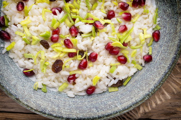 Pomegranate risotto.