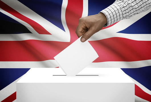 Ballot box with flag - United Kingdom of Great Britain